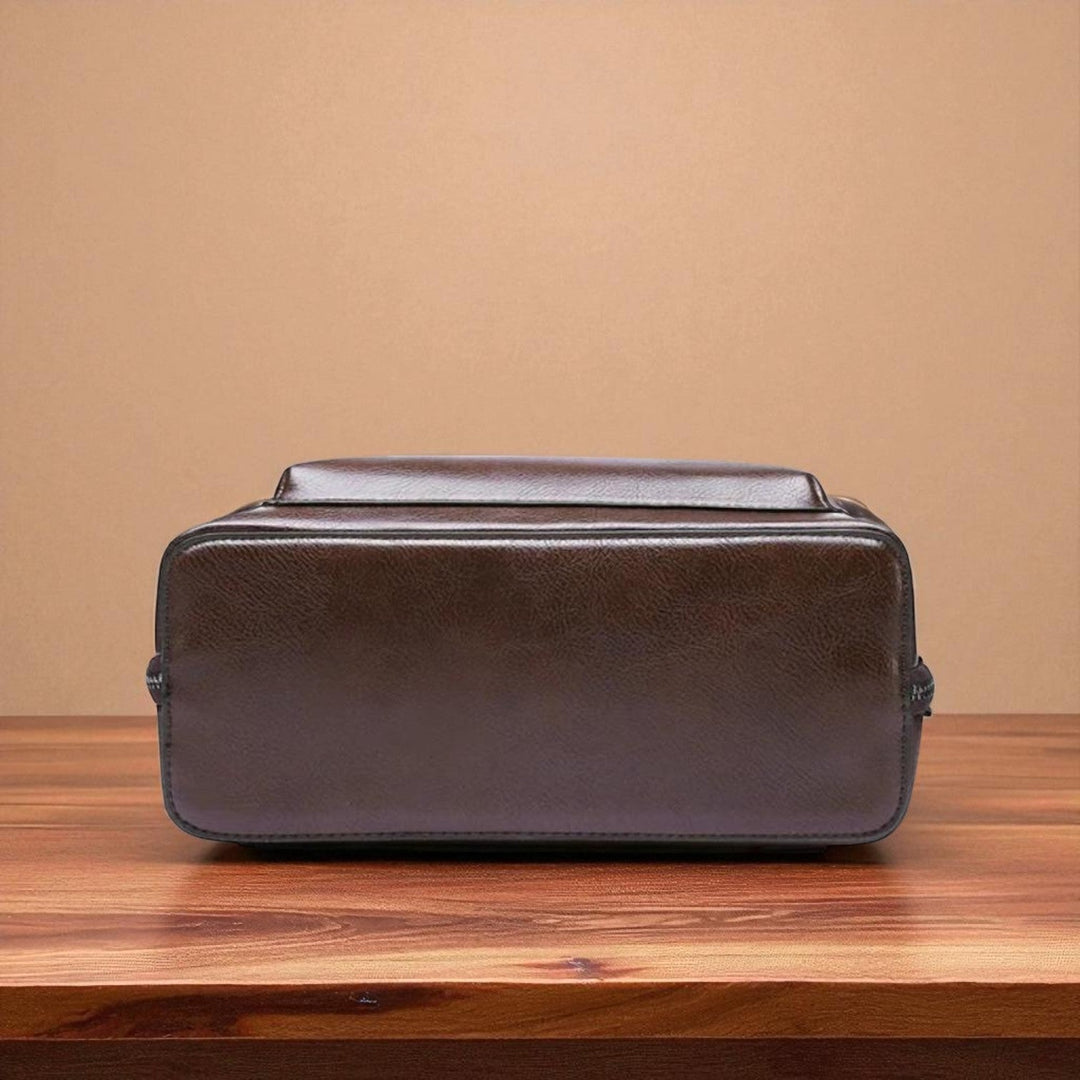 Elegante mochila clásica de doble cremallera