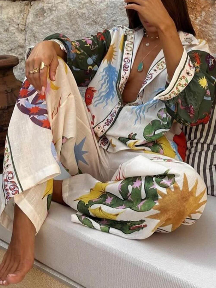 Verónica – Conjunto elegante con estampado exclusivo