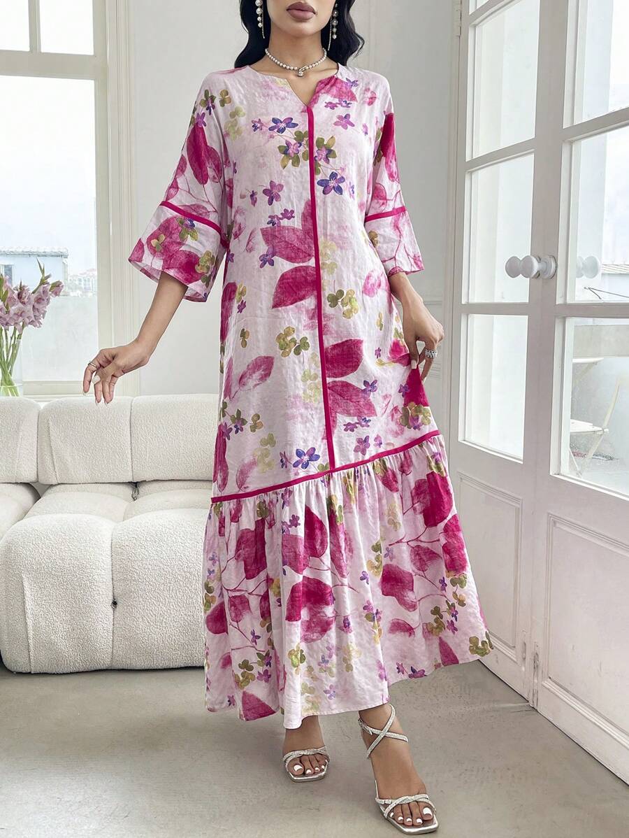 Flora | Vestido con Volantes de Estampado Floral