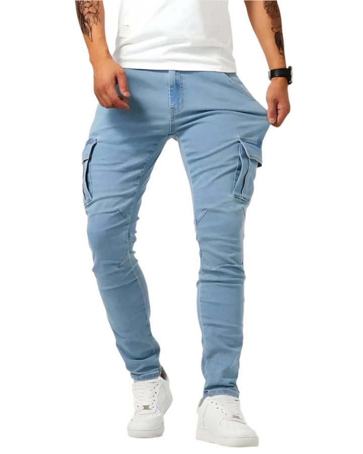 Martino™ | Pantalones cargo elasticizados Marino