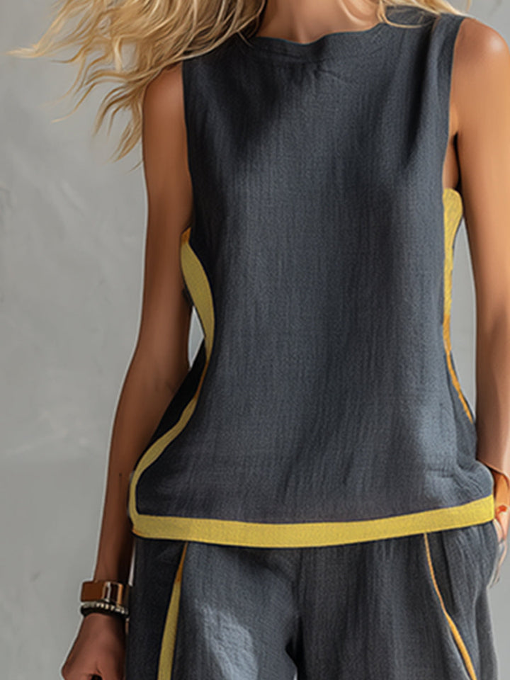 Leila | Conjunto Elegante en Algodón y Lino
