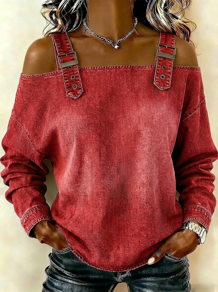 Camisa de mezclilla sin mangas para mujer