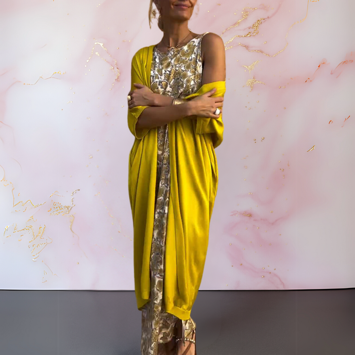 Melanie Vestido Elegante con Cárdigan