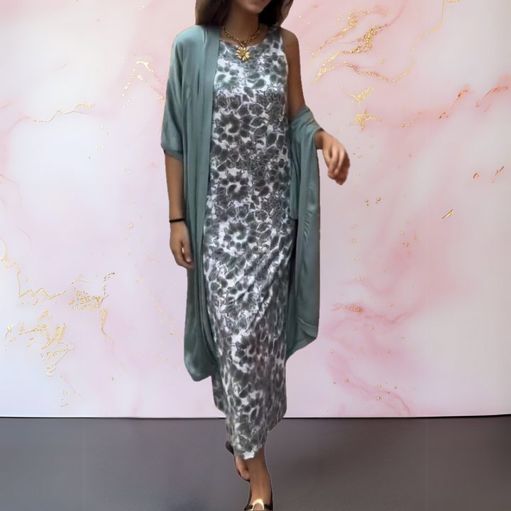 Melanie Vestido Elegante con Cárdigan