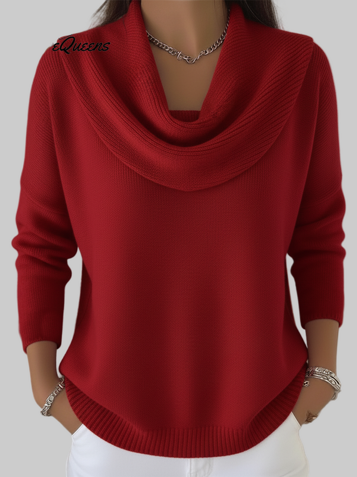 Celestine – Suéter Navideño con Cuello Volante y Toque Acogedor