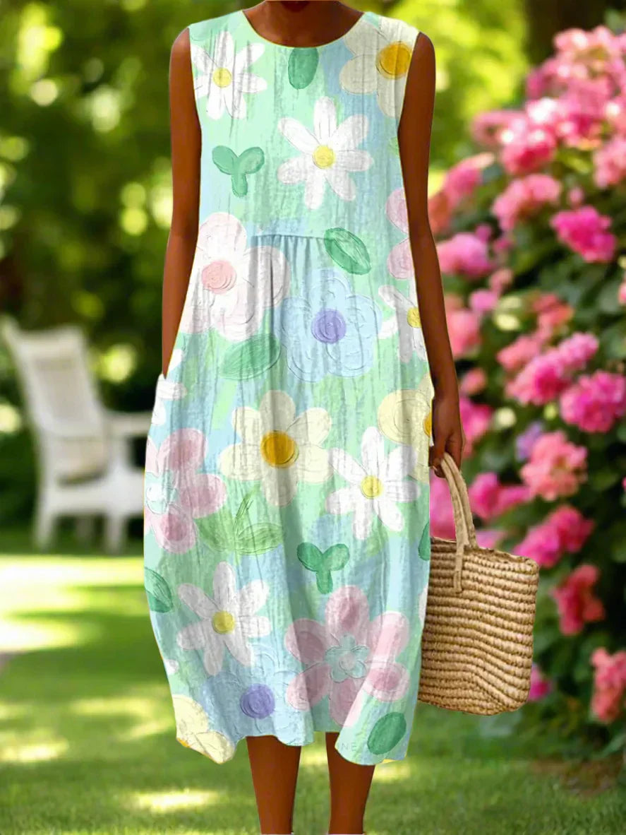 Vestido de Verano Floral Acuarela