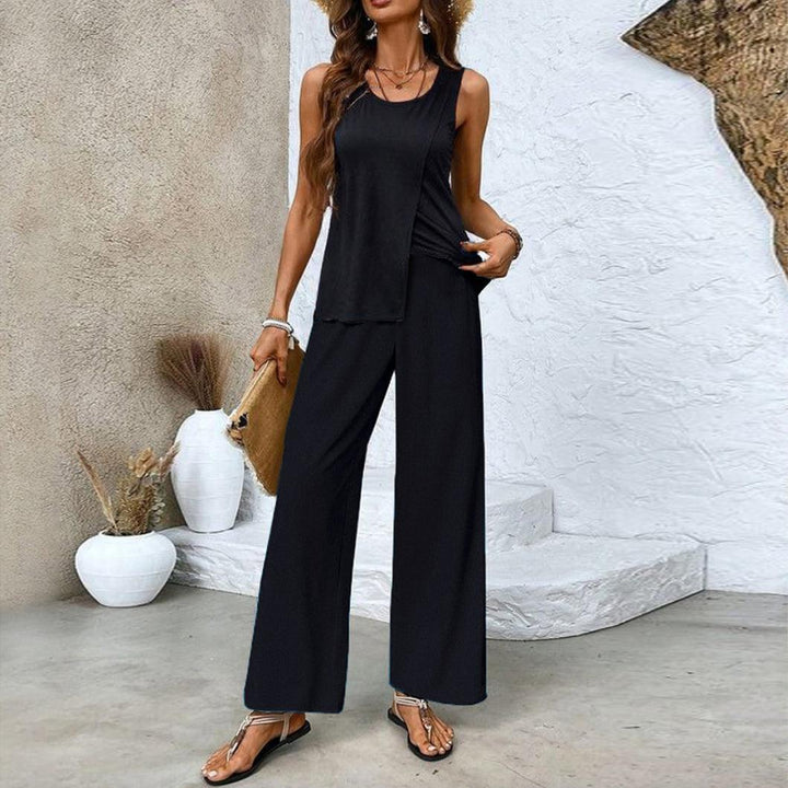 Rosey Conjunto de Dos Piezas con Estampado Botánico y Cuello Cuadrado