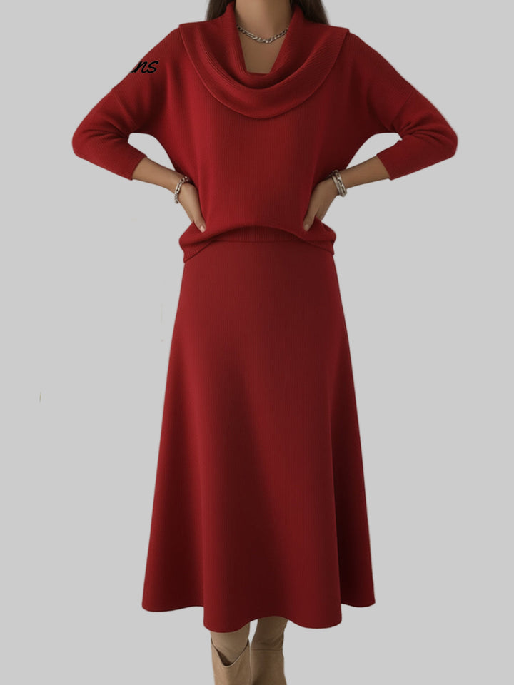 Celestine – Suéter Navideño con Cuello Volante y Toque Acogedor