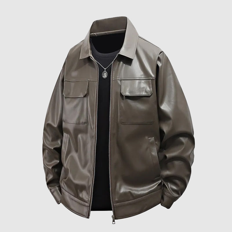 Alessandro – Chaqueta de Cuero Sintético con Elegancia Atemporal