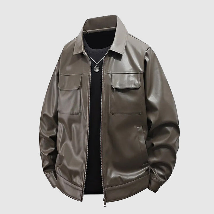 Alessandro – Chaqueta de Cuero Sintético con Elegancia Atemporal