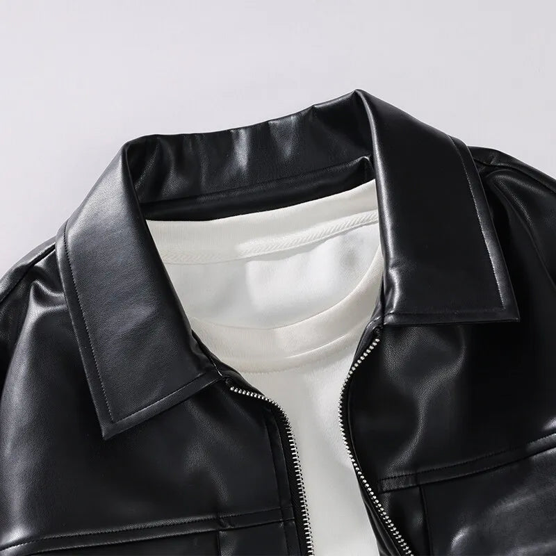 Alessandro – Chaqueta de Cuero Sintético con Elegancia Atemporal