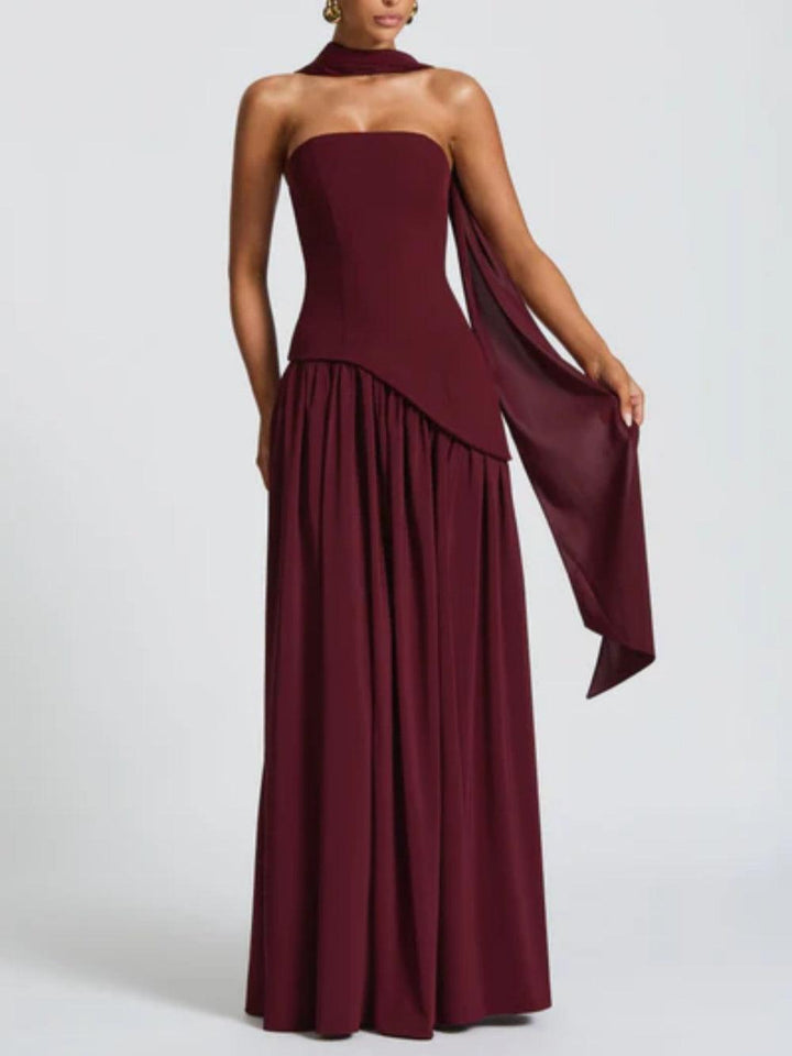 Maxi Vestido Maliyah - Laca de Cereza