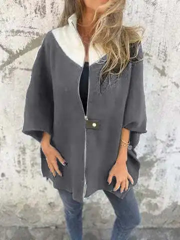 Monica – Chaqueta Casual de Cuello Alto para Mujeres