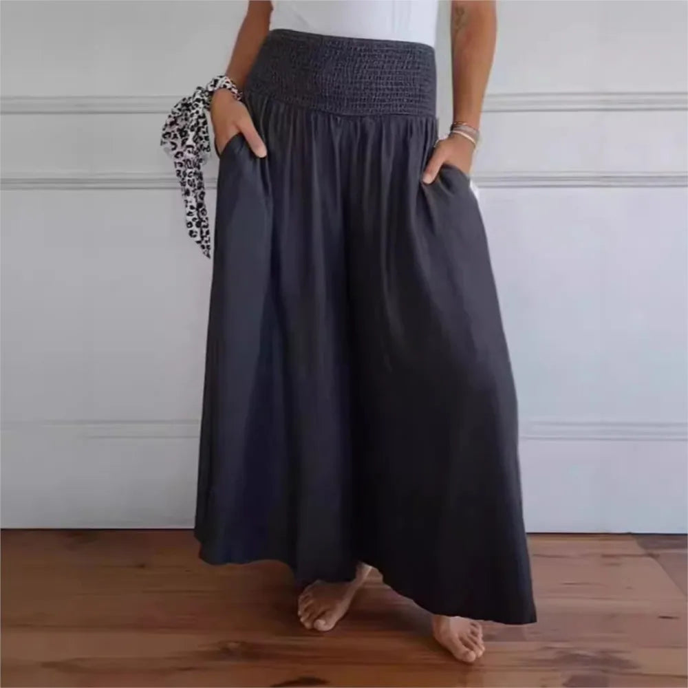 Pantalones Anchos con Cintura Ajustable