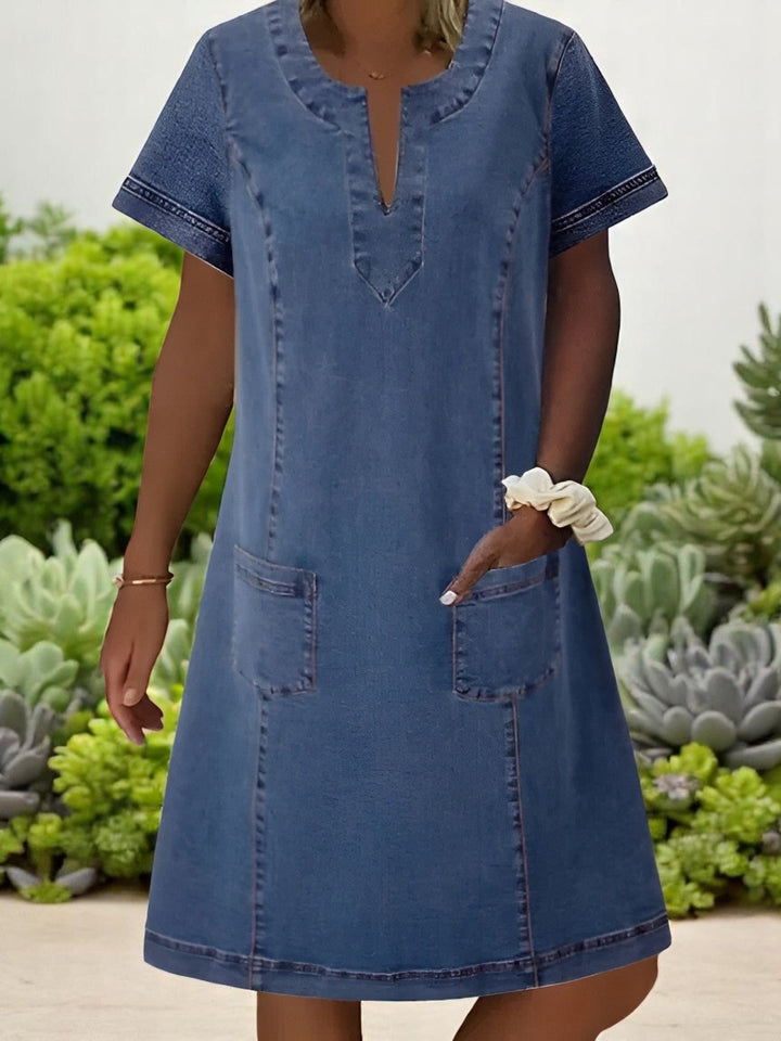Jillan Vestido de Denim Suave y Elegante