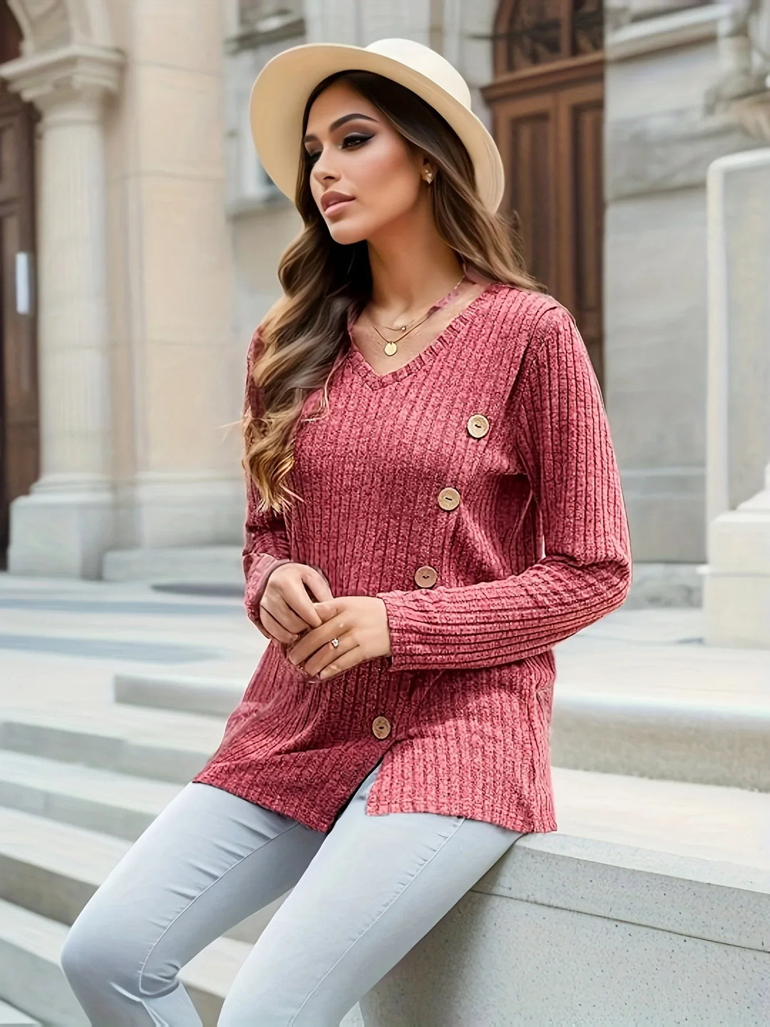 Juliana – Blusa Tunic de Manga Larga para Mujeres