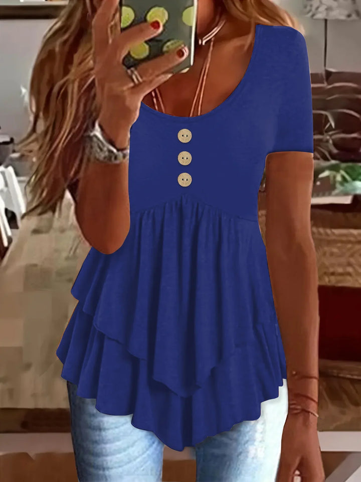 BELLE Blusa Vintage con Volantes