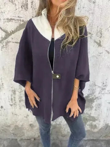 Monica – Chaqueta Casual de Cuello Alto para Mujeres