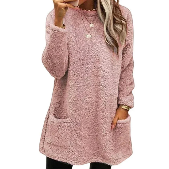 Camille – Sudadera con capucha y bolsillo sonriente para mujer