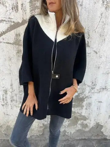 Monica – Chaqueta Casual de Cuello Alto para Mujeres