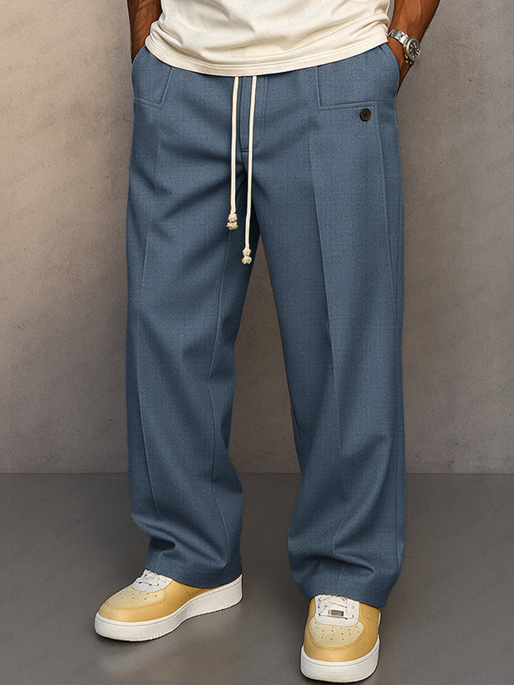 Pantalones de tiro ajustable de estilo urbano cómodo