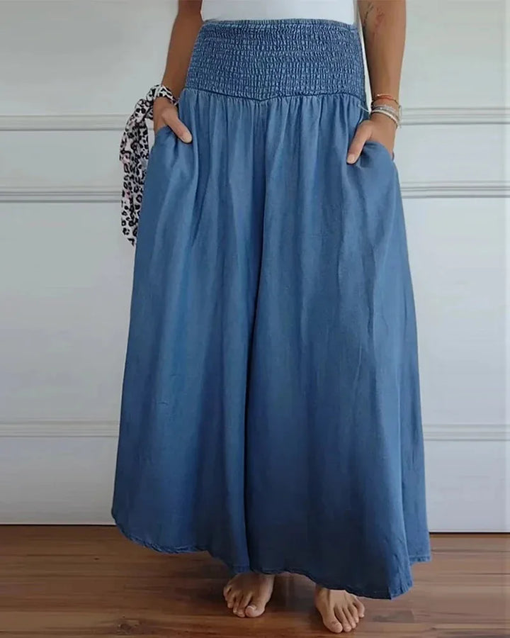 Pantalones Anchos con Cintura Ajustable