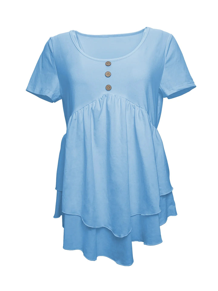 BELLE Blusa Vintage con Volantes