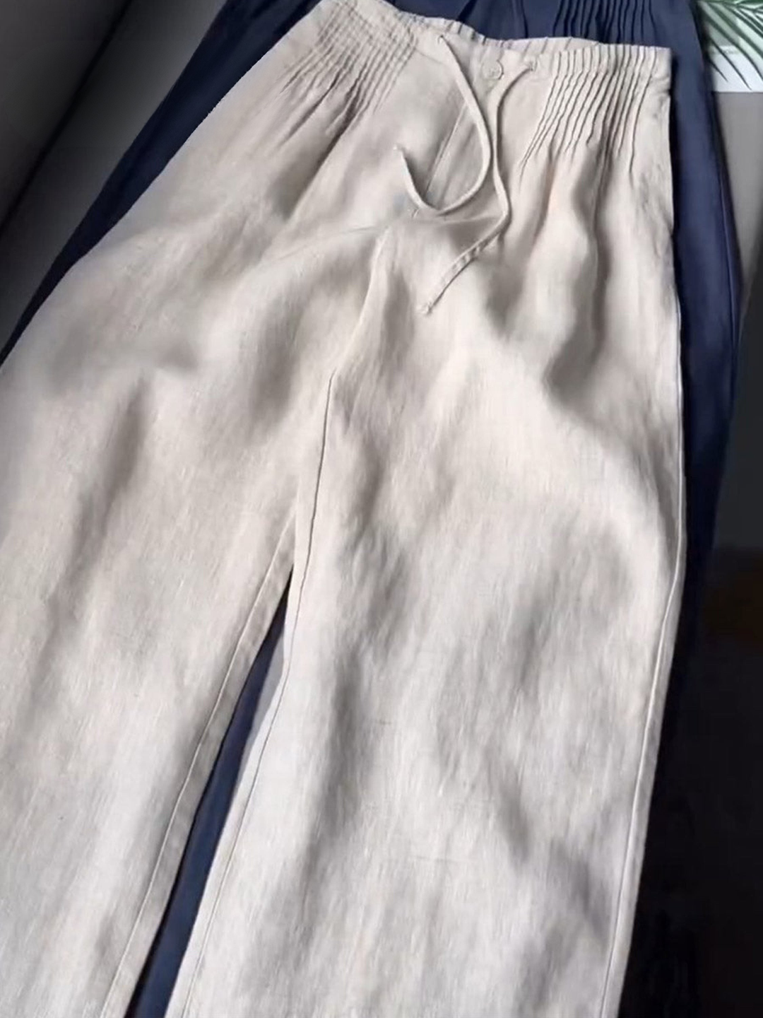 Aitana | Pantalones Anchos de Algodón y Lino