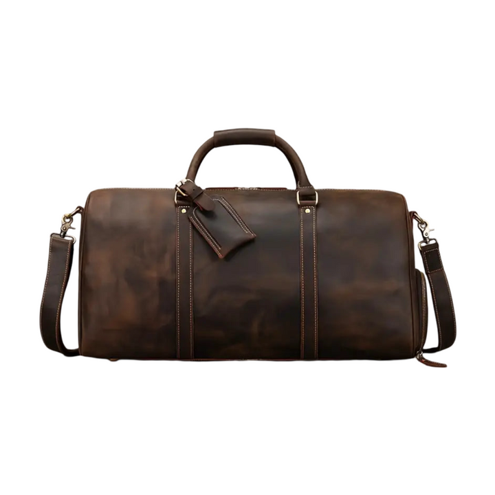 Bolsa de Viaje Duffel de Cuero Elegante