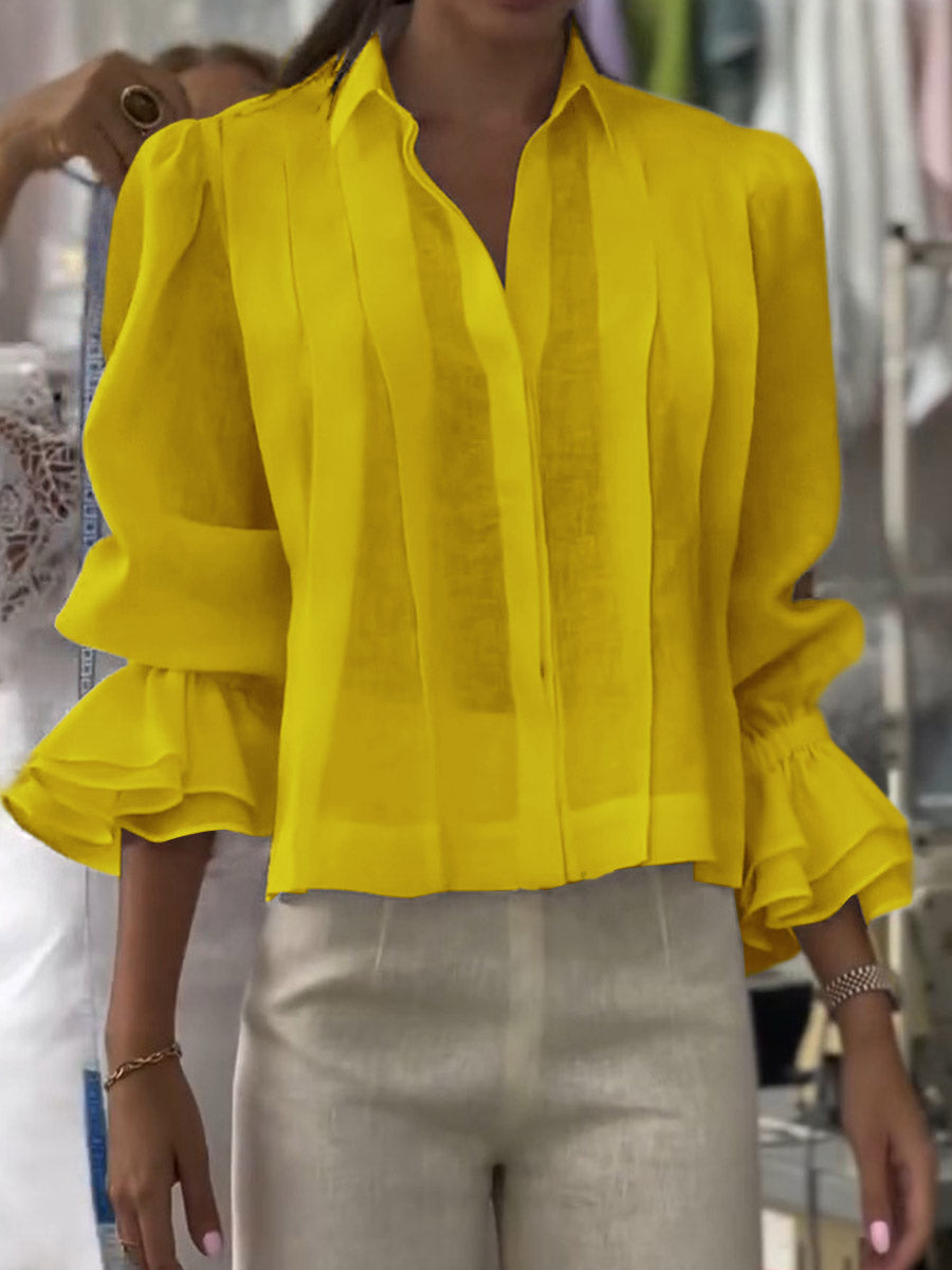 Verena – Blusa de solapa Lumière