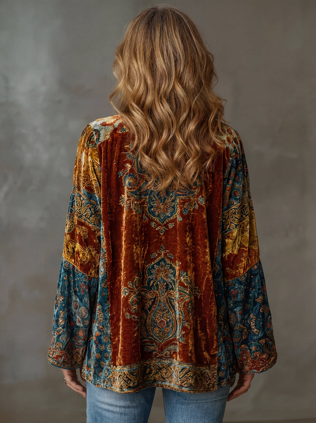 Kirra | CHAQUETA KIMONO BORDADA BOHO